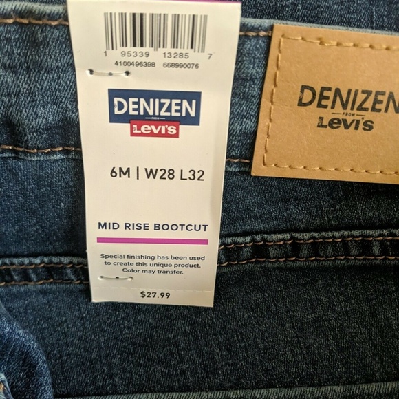 DENIZEN from Levi's Women's Mid-Rise Bootcut Jeans Groove Indigo Size 6M - Picture 3 of 4